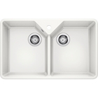 Керамічна кухонна мийка Blanco Villae Double 525164 біла глянсова