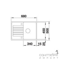 Гранитная кухонная мойка Blanco Zia 45 S Compact в цвете