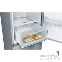 Отдельностоящий двухкамерный холодильник с нижней морозильной камерой Bosch KGN39UL316 нержавеющая сталь