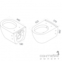 Подвесной унитаз с сидением softclose slim CeraStyle City + инсталляция Geberit Duofix 458.126.00.1