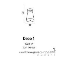 Точковий світильник накладний Azzardo Deco AZ0495 хром, біле скло