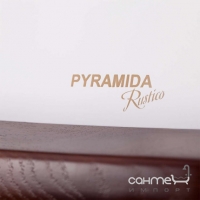 Купольна витяжка Pyramida Rustico R 90 WH NUT біла/горіх