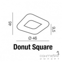 Люстра пристільна Azzardo Donut Square Top 46 CCT LED 80W AZ2664 білий