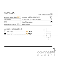 Точечный светильник накладной Azzardo Eco Alex AZ1834 черный