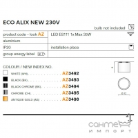 Точковий світильник накладний Azzardo Eco Alix New AZ3496 античне золото