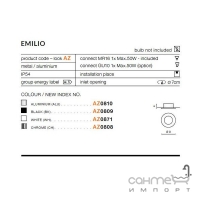 Точковий світильник Azzardo Emilio AZ0809 чорний