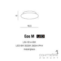 Потолочный светильник Azzardo Eos M LED 6W 3000K AZ2071 белый