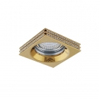 Точечный светильник Azzardo Eva Square AZ1461 золото, прозрачный хрусталь