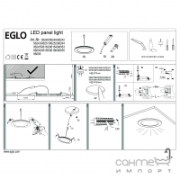 Светильник точечный Eglo Fueva 1 96053 хай-тек, модерн, литой металл, пластик, белый, хром