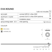 Точечный светильник Azzardo Eva Round AZ1458 хром, прозрачный хрусталь