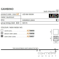 Вуличний світильник настінний Azzardo Gambino 1 AZ0957 темно-сірий