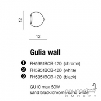 Спот Azzardo Gulia wall AZ1234 білий