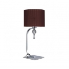 Настільна лампа Azzardo Impress table AZ2903 хром, коричнева тканина