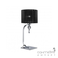 Настільна лампа Azzardo Impress table AZ0502 хром, чорна тканина