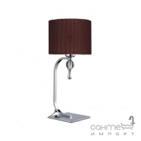 Настольная лампа Azzardo Impress table AZ2903 хром, коричневая ткань