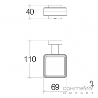 Тримач для склянки/мильниці/дозатора Lineabeta Dado 61201.29 хром