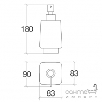 Дозатор для жидкого мыла керамический Lineabeta Dado 61223.09 хром, белый