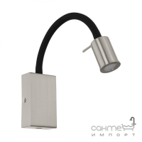 Світильник бра настінний c USB виходом Eglo Tazzoli 96567 хай-тек, сталь, пластик, нікель сатиновий, чорний