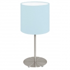 Настольная лампа Eglo Pasteri-P 97389 хай-тек, модерн, сталь, ткань, белый, пастельный светлый синий