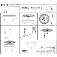 Світильник стельовий Eglo Competa-ST 97321 хай-тек, модерн, сталь, пластик, білий