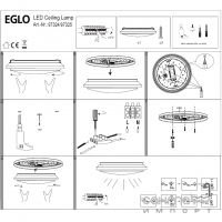 Світильник стельовий Eglo Competa-ST 97324 хай-тек, модерн, сталь, пластик, білий, сріблястий