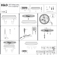 Світильник стельовий Eglo Competa-ST 97327 хай-тек, модерн, сталь, пластик, білий, сріблястий