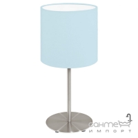 Настільна лампа Eglo Pasteri-P 97389 хай-тек, модерн, сталь, тканина, білий, пастельний світлий синій