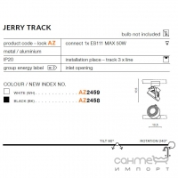 Трековый светильник Azzardo Jerry track AZ2458 black черный
