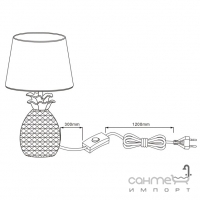 Настольная лампа Reality Lights Pineapple R50431089 Серебро и Белый Абажур