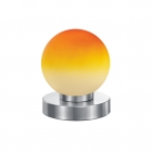 Настольная лампа Reality Lights Prinz R5400-18 Никель Матовый, Оранжевое Стекло