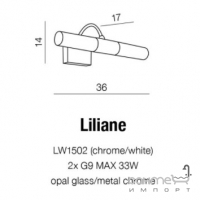 Подсветка зеркала влагостойкая Azzardo Liliane AZ1297 IP44 хром, белое стекло