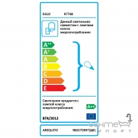 Светильник бра настенный влагостойкий Eglo Arequito 97748 сталь, хрусталь, хром, прозрачный
