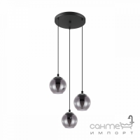 Люстра Eglo Ariscani 98653 хай-тек, модерн, сталь, дымчатое стекло, черный, черный-прозрачный
