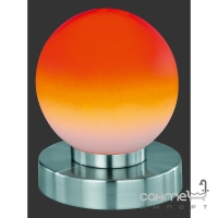 Настольная лампа Reality Lights Prinz R5400-18 Никель Матовый, Оранжевое Стекло