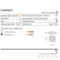 Точковий світильник Azzardo Lorenzo AZ1617 хром