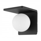 Светильник бра настенный с полочкой и зарядкой для телефона Eglo Ciglie 98265 алюминий, матовое стекло, черный, белый