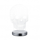 Настольная лампа, светодиодная, череп Reality Lights Skull R52461106 Хром, Прозрачный Акрил