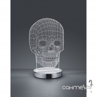 Настільна лампа, світлодіодна, череп Reality Lights Skull R52461106 Хром, Прозорий Акрил