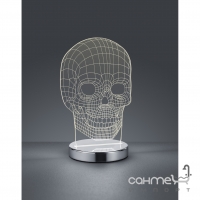 Настільна лампа, світлодіодна, череп Reality Lights Skull R52461106 Хром, Прозорий Акрил