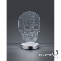Настольная лампа, светодиодная, череп Reality Lights Skull R52461106 Хром, Прозрачный Акрил