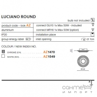 Точечный светильник Azzardo Luciano Round AZ1549 белый