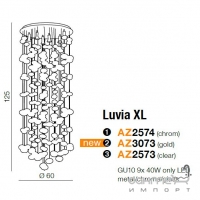 Люстра пристільна Azzardo Luvia 125 XL AZ3073 золото