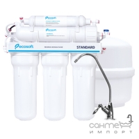 Проточний побутовий фільтр очищення води 5-ступінчастий Ecosoft Standard 5-50 система зворотного осмосу, мембрана 190 літрів