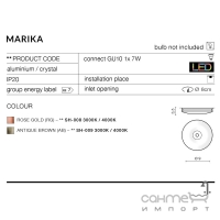 Точечный светильник Azzardo Marika AZ2208 розовое золото