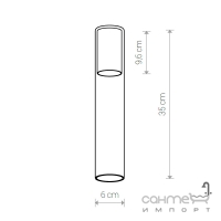 Плафон Nowodvorski Cameleon Cylinder L 8537 черный/прозрачное стекло