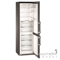 Двокамерний холодильник із зоною свіжості BioFresh та системою NoFrost Liebherr CBNbs 4878 чорний метал