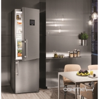 Двокамерний холодильник із зоною свіжості BioFresh та системою NoFrost Liebherr CBNes 4898 нержавіюча сталь