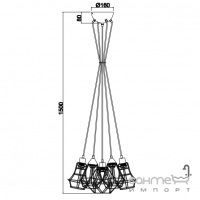 Люстра в стилі лофт Reality Lights Meike R30725017 Метал Багатобарвний