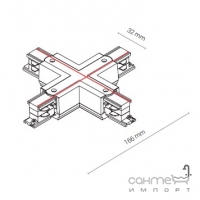 Соединитель для трекового шинопровода Nowodvorski CTLS Power X Connector 8701 белый