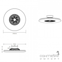 Світильник-вентилятор Reality Lights Visby R62402906 Хром, Білий Пластик